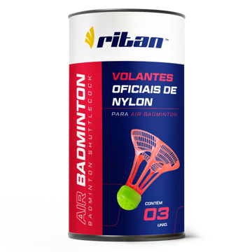 Peteca volante de badminton para área externa (air badminton) Jex - tubo com 03 und