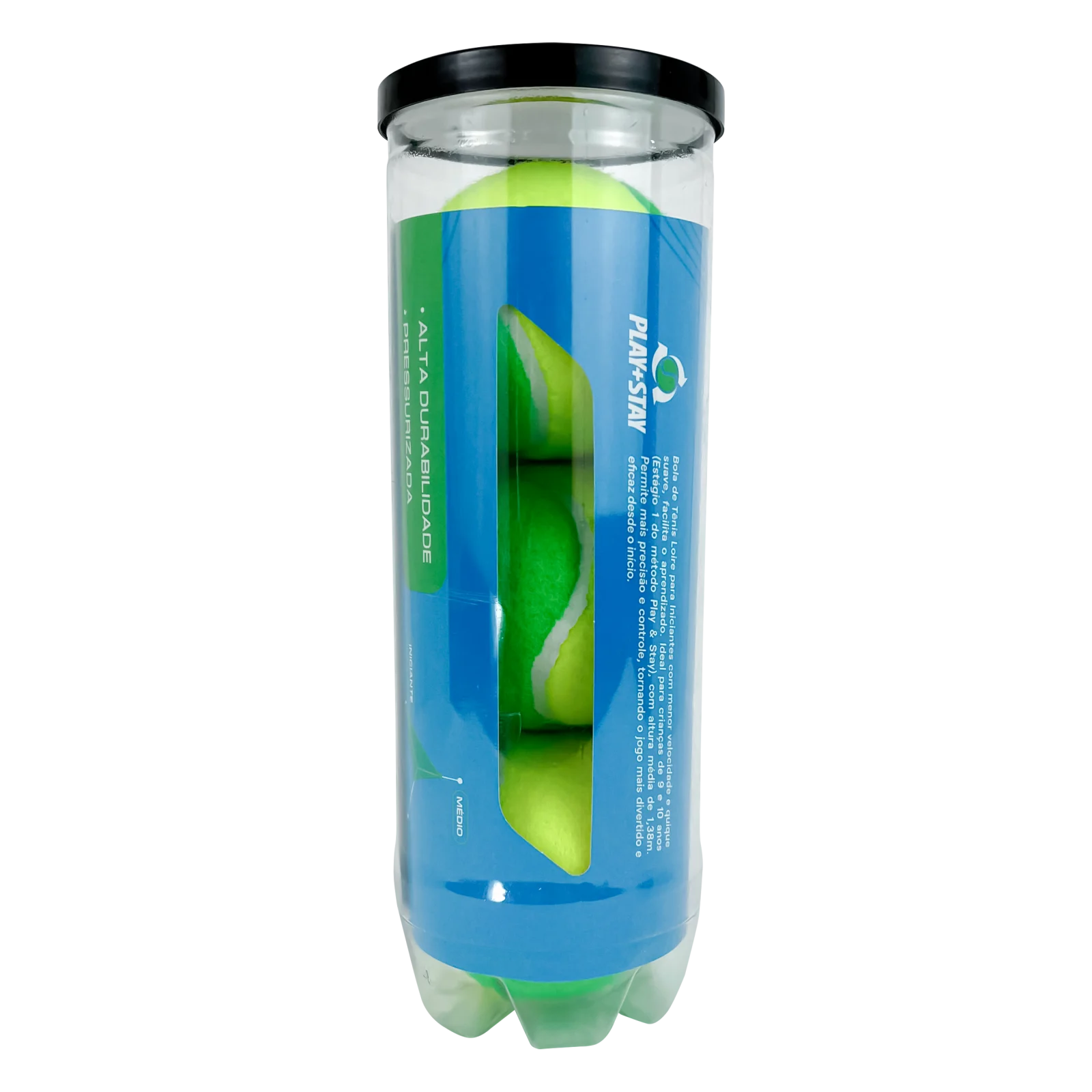 Bolinha bola de tênis de campo estágio 1 verde Loire - tubo com 3 und