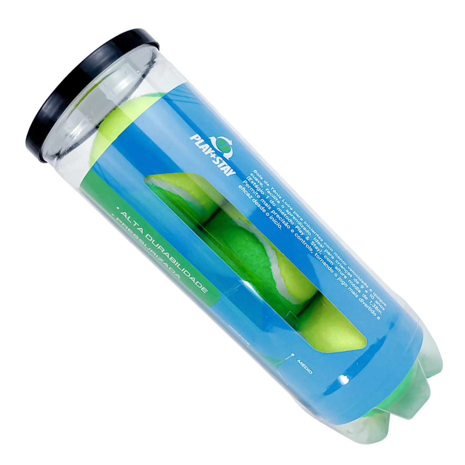 Bolinha bola de tênis de campo estágio 1 verde Loire - tubo com 3 und