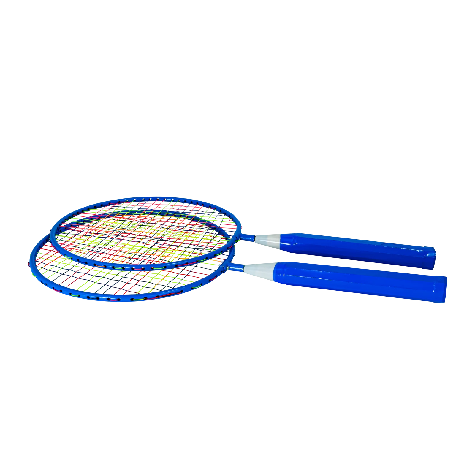 Kit de badminton infantil com 02 raquetes de aço, 01 volante e 01 bola de espuma Pista e Campo
