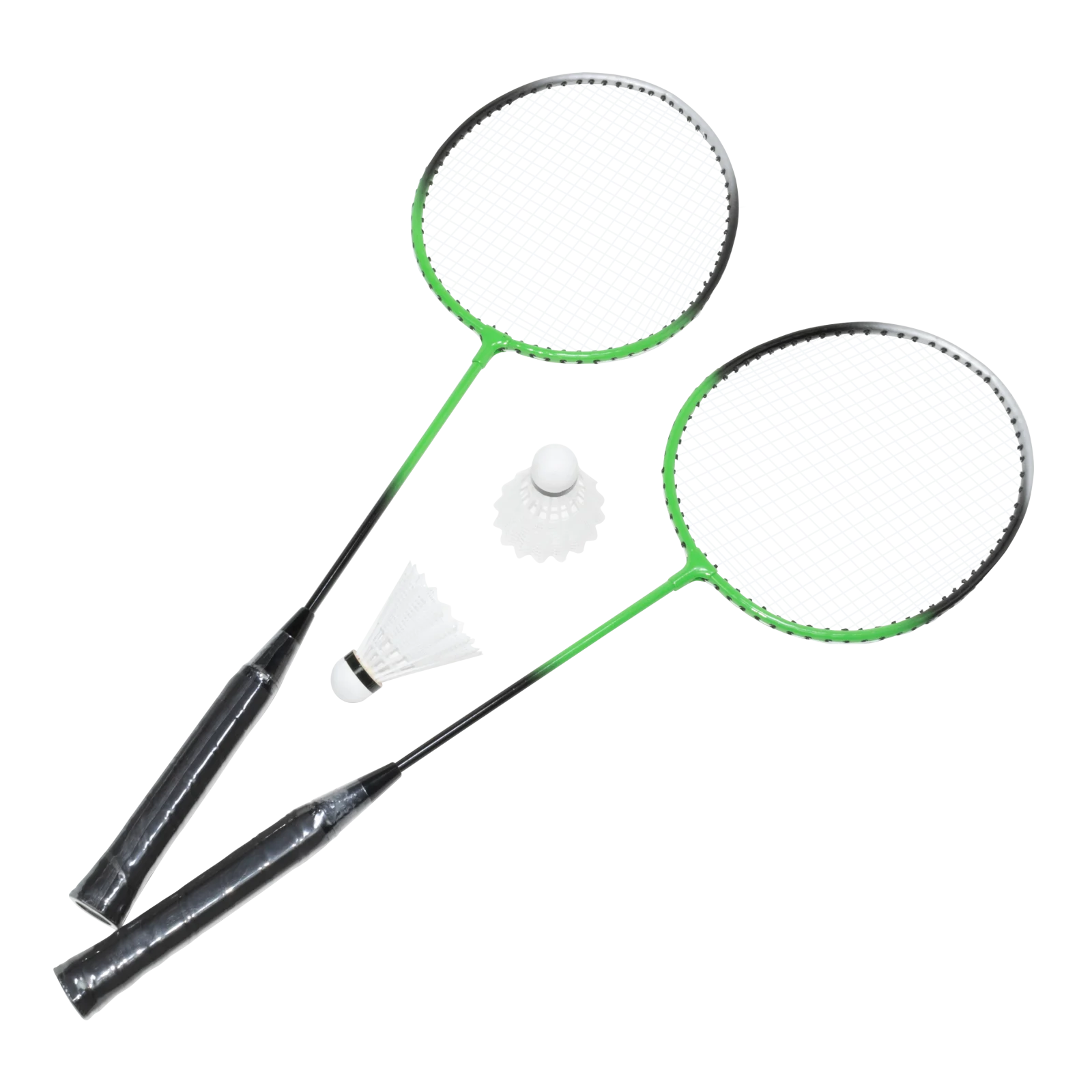 Kit portátil de badminton com rede, postes, 2 raquetes, 2 volantes e maleta Loire